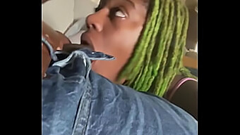 Black Woman Gives Deepthroat Blowjob During Conference Call