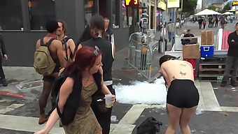 Slow Motion Footage Of Public Bdsm And Nudity On Valentine'S Day