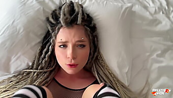 A Stunning Girl With Dreadlocks And Piercings Engages In Deepthroating, Rough Sex, And Swallowing Cum