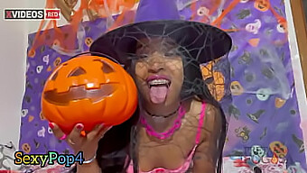 Morena Rabuda Indulges In Self-Pleasure On Halloween Night, Showcasing Her 18-Year-Old, Petite Frame And Big Ass In Pov Video