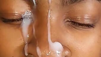 Giant Load Of Cum On A Black Teen'S Face