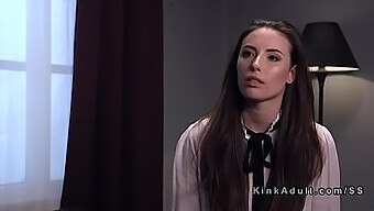 Casey Calvert, Den Brunette Skjønnheten, Er Bundet Opp Og Utsatt For En Brutal Spanking Og Anal Knulling I Denne Fetisjvideoen