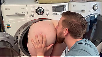 Steve Rickz'S Hard Rough Sex With Stepmom In Washing Machine Results In Creampie